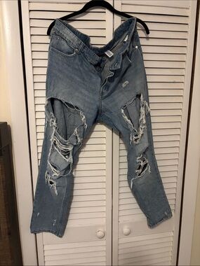 H&M Light Blue Ripped Skinny Jeans